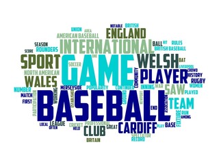 british baseball wordcloud concept, wordart, british,baseball,player,illustration,sport