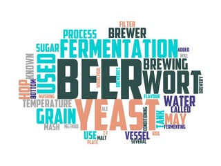 brewer wordcloud concept, wordart, beer,brewer,craft,alcohol,factory