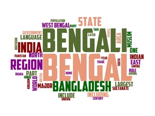 bengali wordcloud concept, wordart, traditional,illustration,celebration,culture,festival