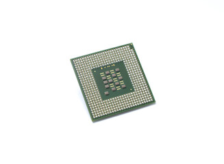 Microchip central processing unit on white background.
CPU Central Processing Unit or Microchip Computer on white background. A microchip consists of semiconductor use in modern personal computer.