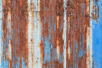 Rusted old galvanized iron plate texture