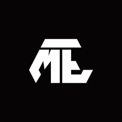 MT Logo monogram with octagon shape style design template