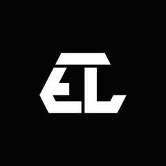 TL Logo monogram with octagon shape style design template