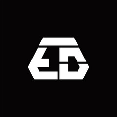 TO Logo monogram with octagon shape style design template