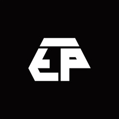 TP Logo monogram with octagon shape style design template