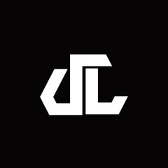 VL Logo monogram with octagon shape style design template