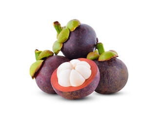 mangosteen isolated on a white background