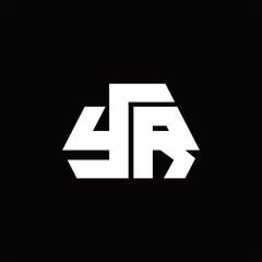 YR Logo monogram with octagon shape style design template