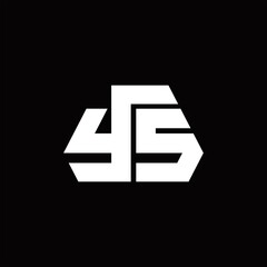 YS Logo monogram with octagon shape style design template
