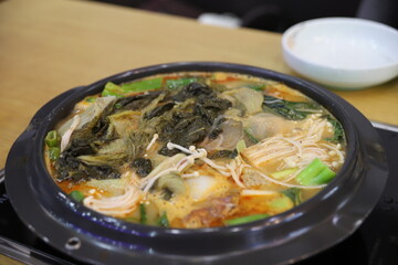 yummy korean food pork stew 