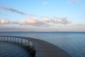the famous infinity bridge in aarhus in denmark