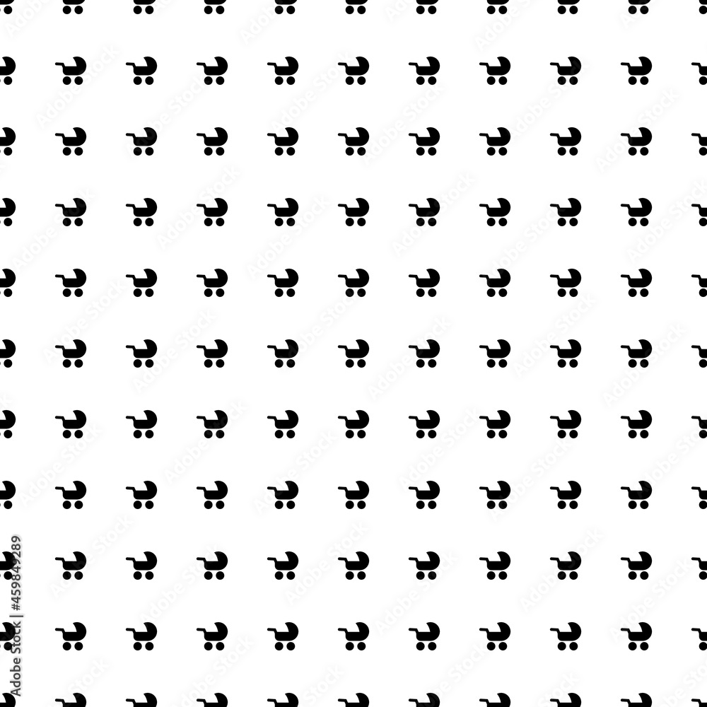 Poster square seamless background pattern from geometric shapes. the pattern is evenly filled with big blac