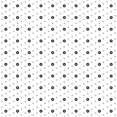 Square seamless background pattern from black record media symbols are different sizes and opacity. The pattern is evenly filled. Vector illustration on white background