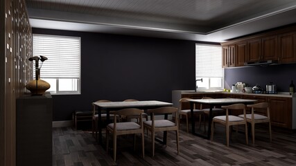 luxury restaurant or coffee shop for company logo mockup