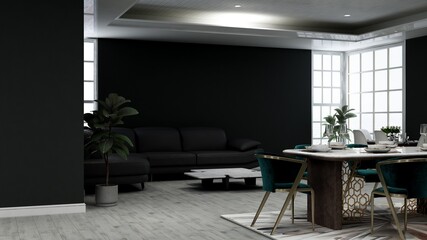 modern office lobby waiting room for company logo mockup