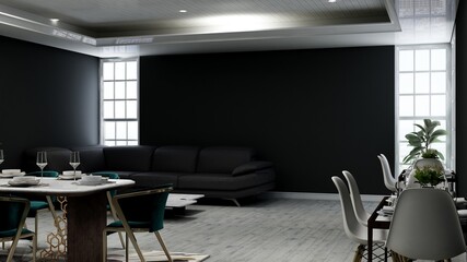 modern office lobby waiting room for company logo mockup