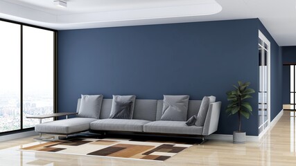 modern office lobby waiting room for company logo mockup
