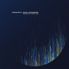 Glowing lines on blue background