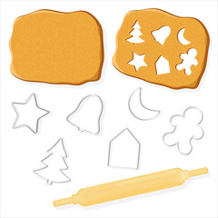gingerbread dough vector