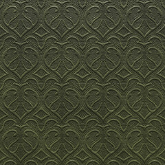 Embossed from buffalo leather. The pattern on the skin. Textured background from close-up shooting of green leather for your work. 3D-rendering