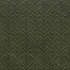 Embossed from buffalo leather. The pattern on the skin. Textured background from close-up shooting of green leather for your work. 3D-rendering