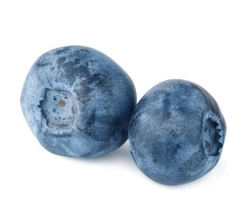 Blueberries isolated on white background, macro