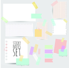 Sticky notes. Digital planner template