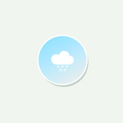 Snowy Weather Flat Icon