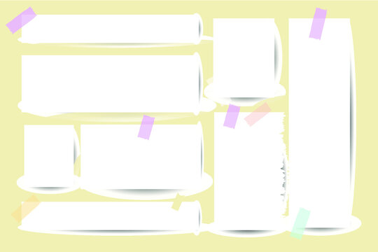 Sticky notes. Digital planner template