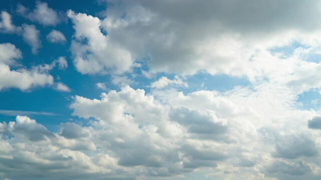 空と雲の風景動画/ Real blue sky with clouds
