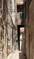 Fototapeta premium narrow street in the town