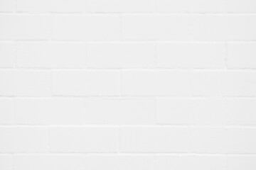Naklejka premium White grunge brick wall texture background for stone tile block painted in grey light color wallpaper 