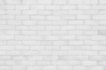 White grunge brick wall texture background for stone tile block painted in grey light color wallpaper