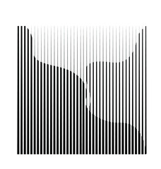 Rectangle Logo with lines.Square unusual icon Design .Black Vector stripes .Geometric shape.