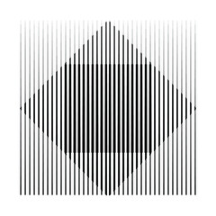 Rectangle Logo with lines.Square unusual icon Design .Black Vector stripes .Geometric shape.