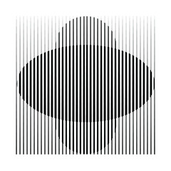 Rectangle Logo with lines.Square unusual icon Design .Black Vector stripes .Geometric shape.