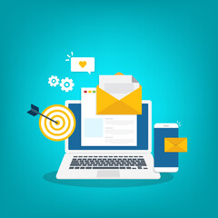 Email and messaging, Email marketing campaign, Working process, New email message