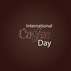 International Coffee Day. typography design