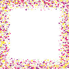 Rose Spray Circle Texture. Pink Valentines Backdrop. Yellow Round Romance. Red Card Illustration. Greeting Frame.