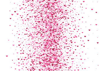 Obraz premium Rose Love Heart Backdrop. Purple Pattern Wallpaper. Pink Confetti Wedding. Red Isolated Frame. Greeting Background.