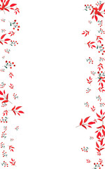 Green Foliage Background White Vector. Leaves Cartoon Texture. Burgundy Leaf. Pink Herb Silhouette. Natural Design.