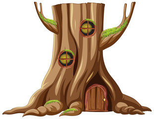Tree house inside the tree trunk © GraphicsRF