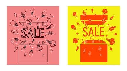 Packaging and gifts. Seasonal sale.