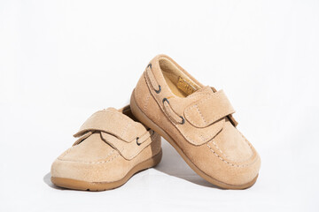 kid shoes in white background for online shop