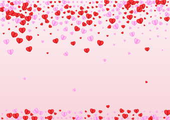 Fototapeta na wymiar Pinkish Confetti Background Pink Vector. Sweetheart Illustration Heart. Purple Decor Backdrop. Red Confetti Falling Texture. Fond Design Pattern.