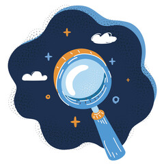 Vector illustration of magnifying glass