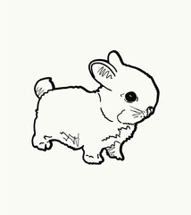bunny cute rabbit animal vector drawing design