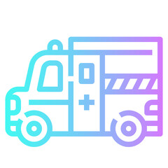 ambulance line icon