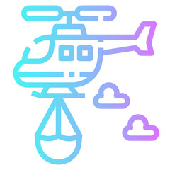 chopper line icon
