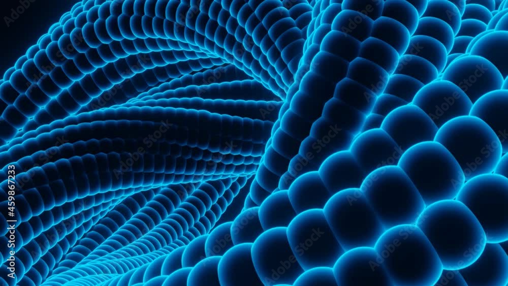 Aufkleber abstract futuristic swirling neon spiral on a back background. design. twisted colorful figure trans